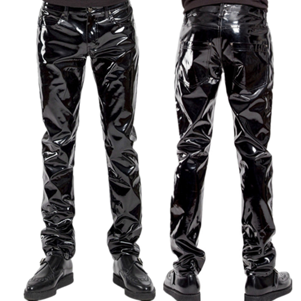 Motorcycle Gear Mens - Pantalones de látex de PVC brillante