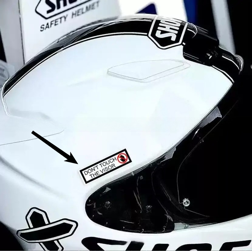 Motorcycle Gear Deals - Juego de pegatinas de advertencia para