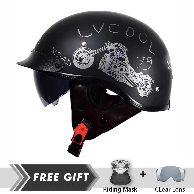 Motorcycle Gear In Store - Casco de media cara Para hombre