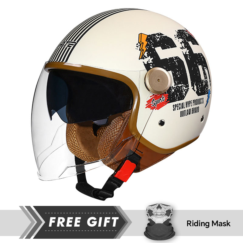 DOT ECE aprobado Retro 3/4 cas - Motorcycle Gear In Store reseña y precio