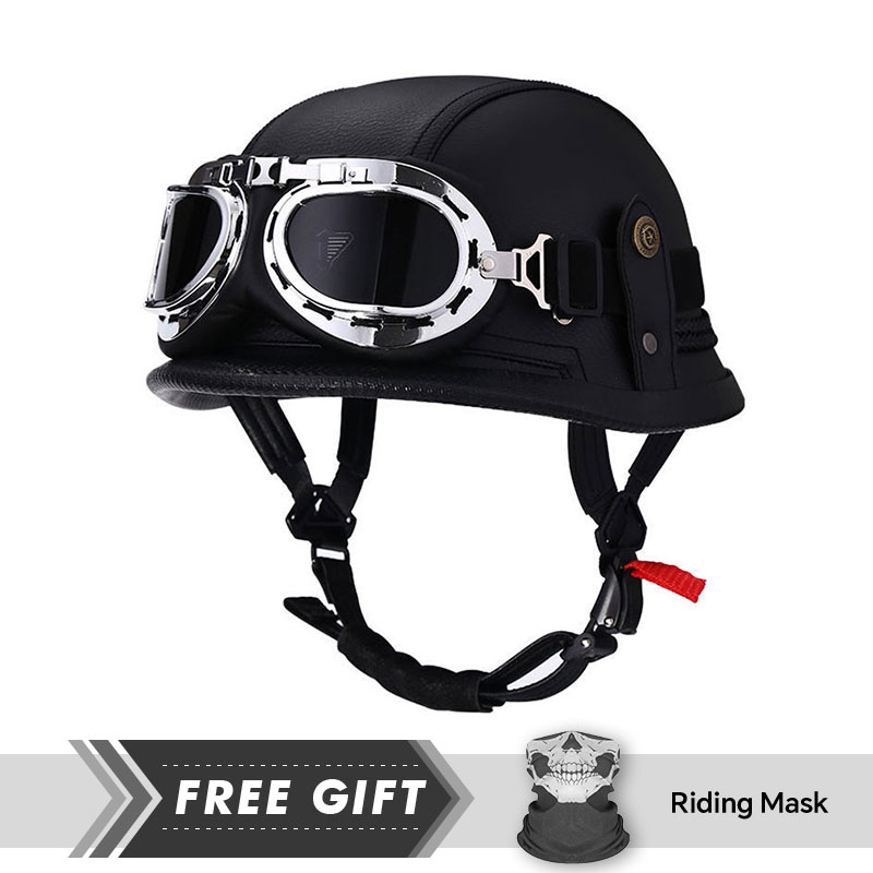 Casco clásico de media cara, p - Motorcycle Gear In Store reseña y precio