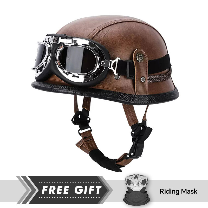 Casco clásico de media cara, p - Motorcycle Gear In Store reseña y precio