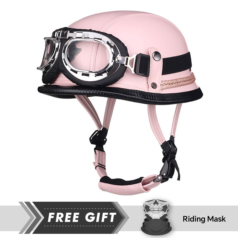 Casco clásico de media cara, p - Motorcycle Gear In Store reseña y precio