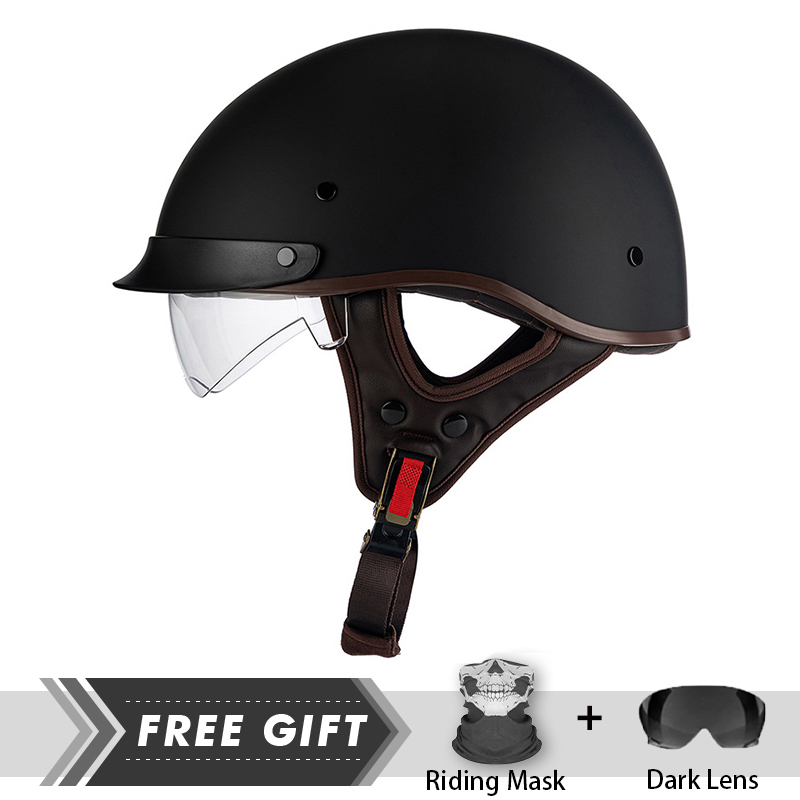 Casco De media cara para hombr - Motorcycle Gear In Store reseña y precio