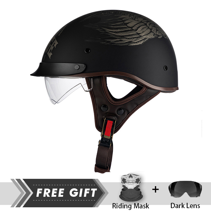Casco De media cara para hombr - Motorcycle Gear In Store reseña y precio