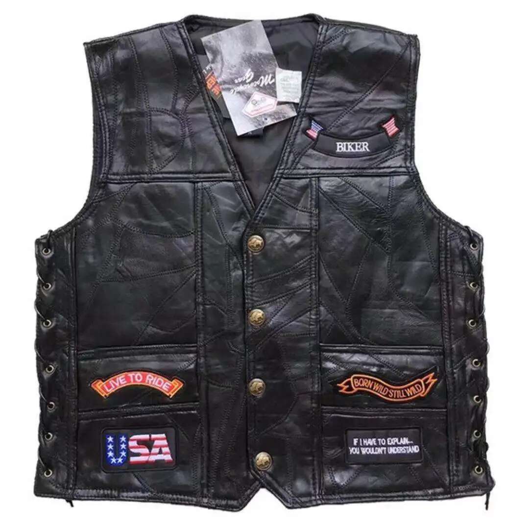 Chaleco de cuero para montar e - Motorcycle Gear Vest reseña y precio