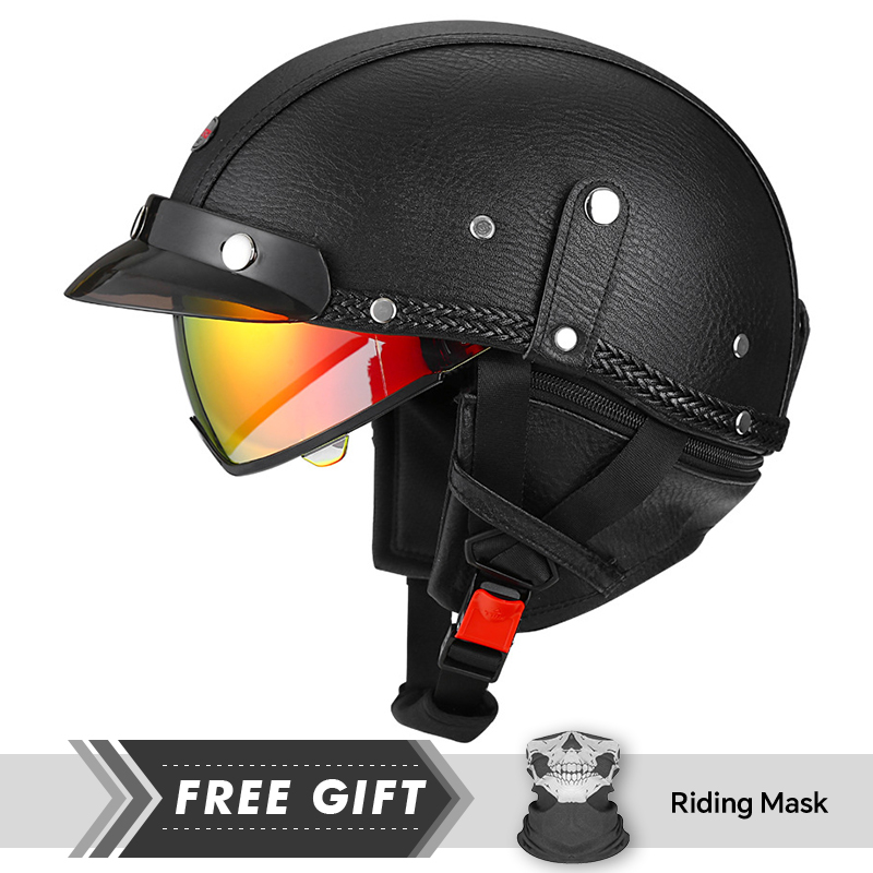 Cascos de motocicleta de media - Motorcycle Gear In Store reseña y precio
