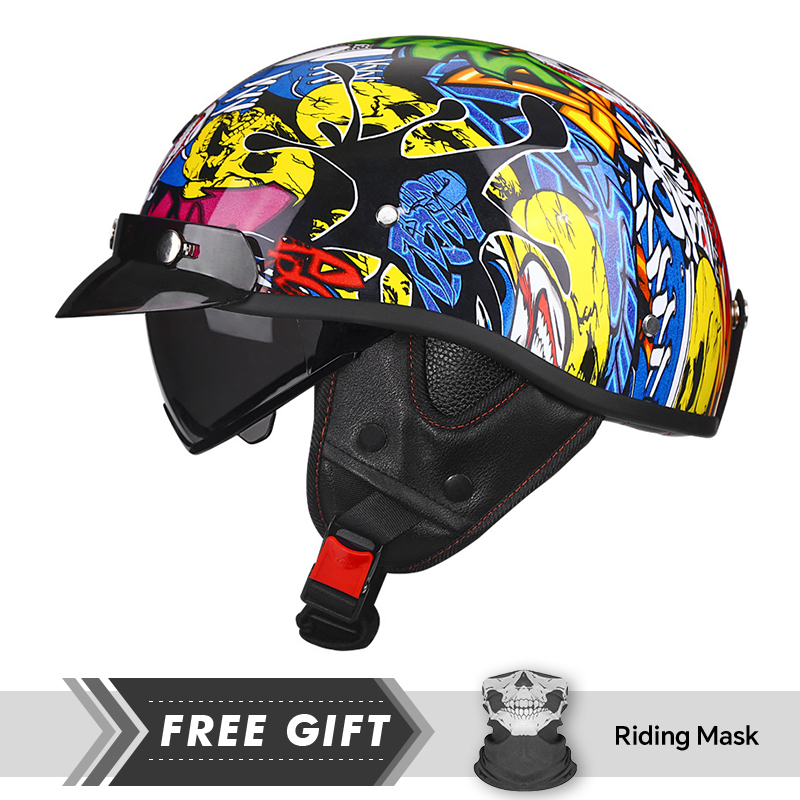 Medio casco de motocicleta DOT - Motorcycle Gear In Store reseña y precio