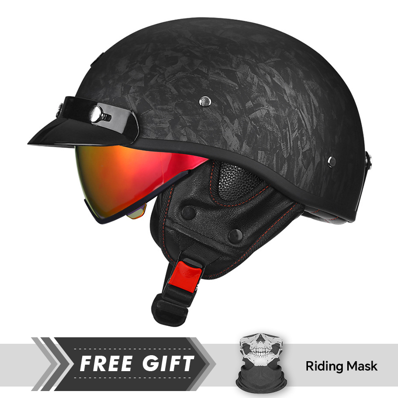 Medio casco de motocicleta DOT - Motorcycle Gear In Store reseña y precio