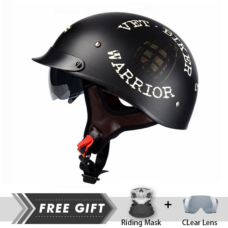 Casco de media cara Para hombr - Motorcycle Gear In Store reseña y precio